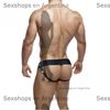 Protesis negra de 18 centimetros con arnes y suave textura